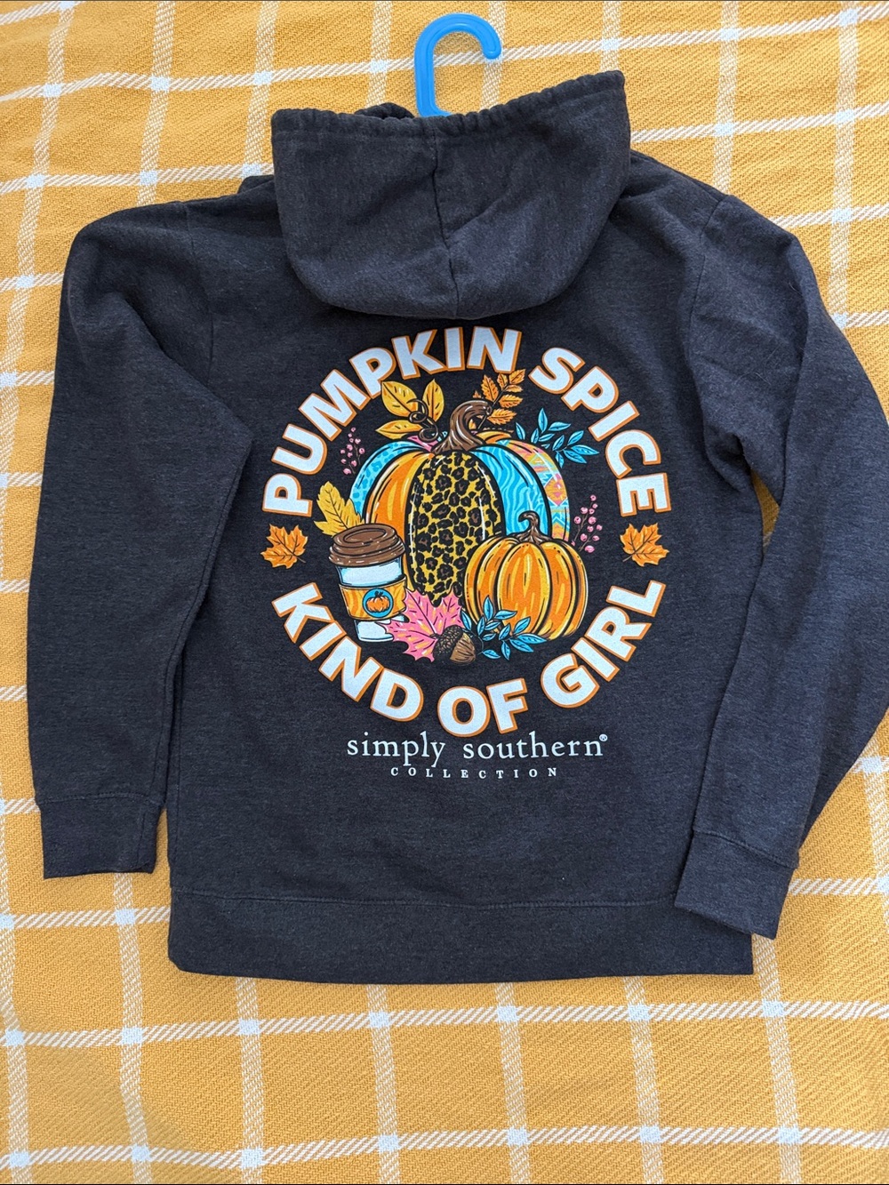 Simply Southern Black Hoodie with Pumpkin Spice Graphic